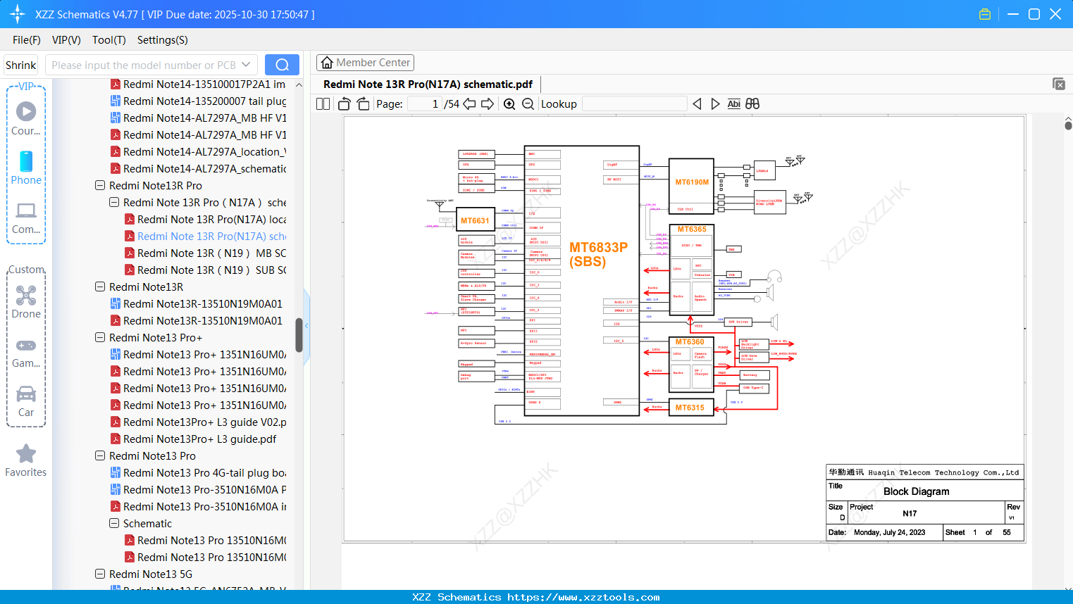 Xiaomi Redmi Note 13R Pro(N17A) Schematic